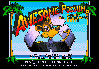 Awesome Possum Title Screen